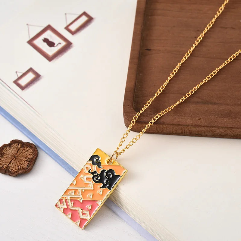 Demon Slayer Necklace - Tanjiro, Nezuko & Zenitsu Metal Pendant Cosplay Jewelry