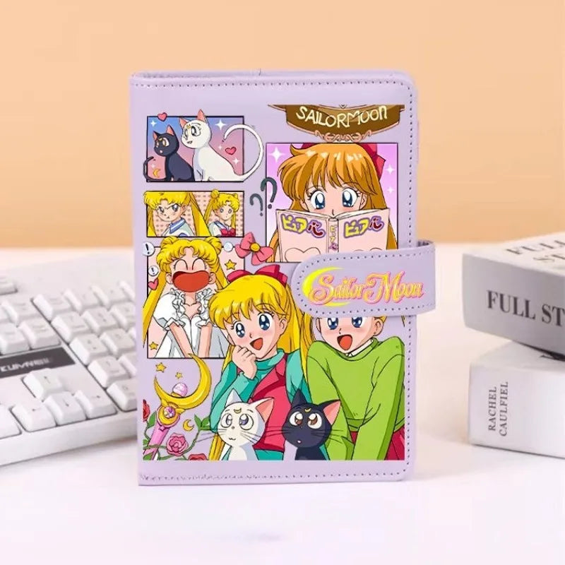 Sailor Moon themed notebook, cute cartoon, personalized fashion, anime loose-leaf diary, birthday gift for boys and girls