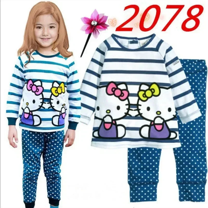 Hello Kitty pure cotton girls pajama set