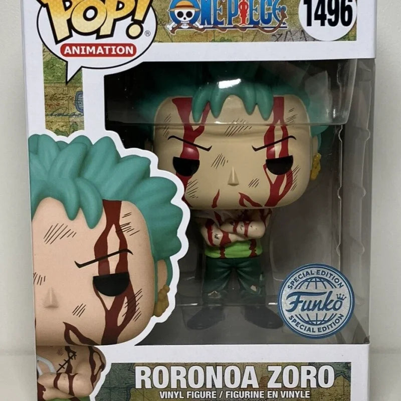 Luffy One Piece Funko Pop Zoro Nami Figurine Collectible Model Ornament Usopp Vinyl Handmade Gifts Desktop Decoration Toys