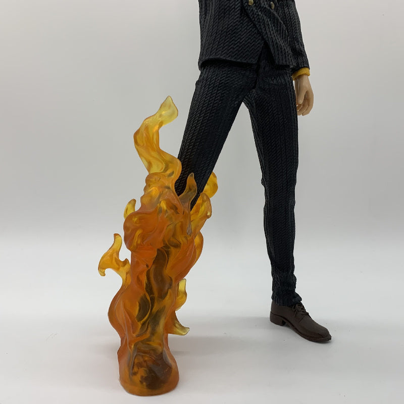 Bandai Sanji Black Flame Legs Collectible Figurine - White Suit Edition, PVC Material
