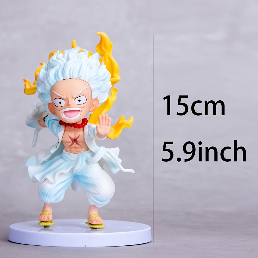 Nikka Luffy BANDAI Anime Character Figurine, PVC Material, Flame Form