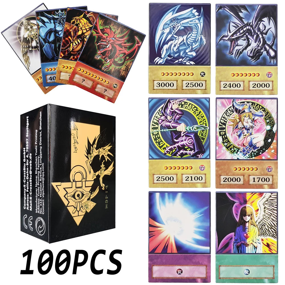Yu-Gi-Oh 100pcs  DIY Style Cards Blue Eyes Dark Magician Exodia Obelisk Slifer Ra (NOT Original)