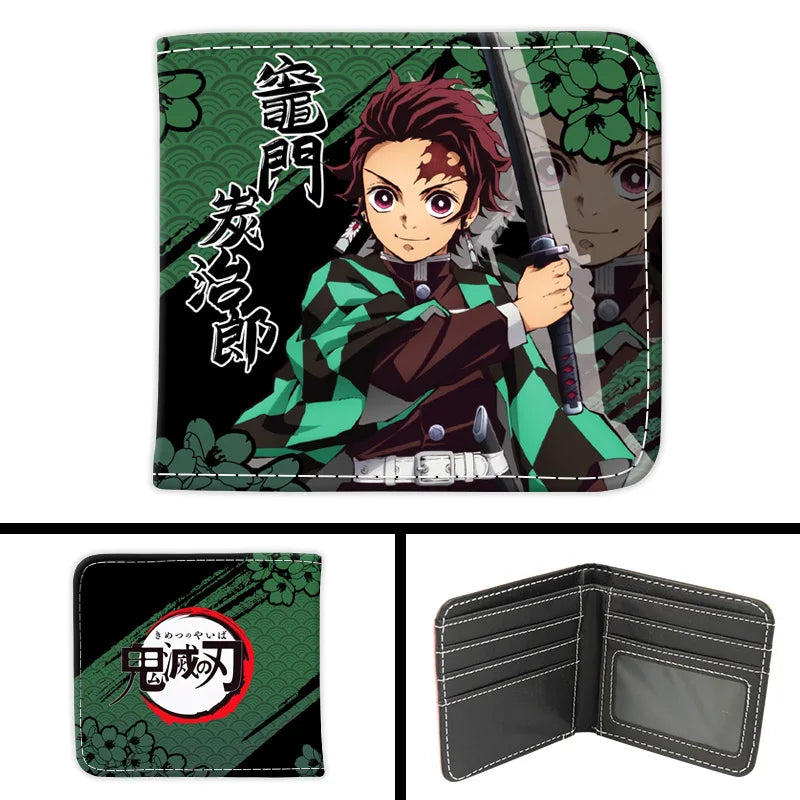 New Kimetsu No Yaiba Fashion Anime Cartoon Wallets Demon Slayer Kamado Nezuko Coin Purses Handbag Casual Card Kids Birthday Gift