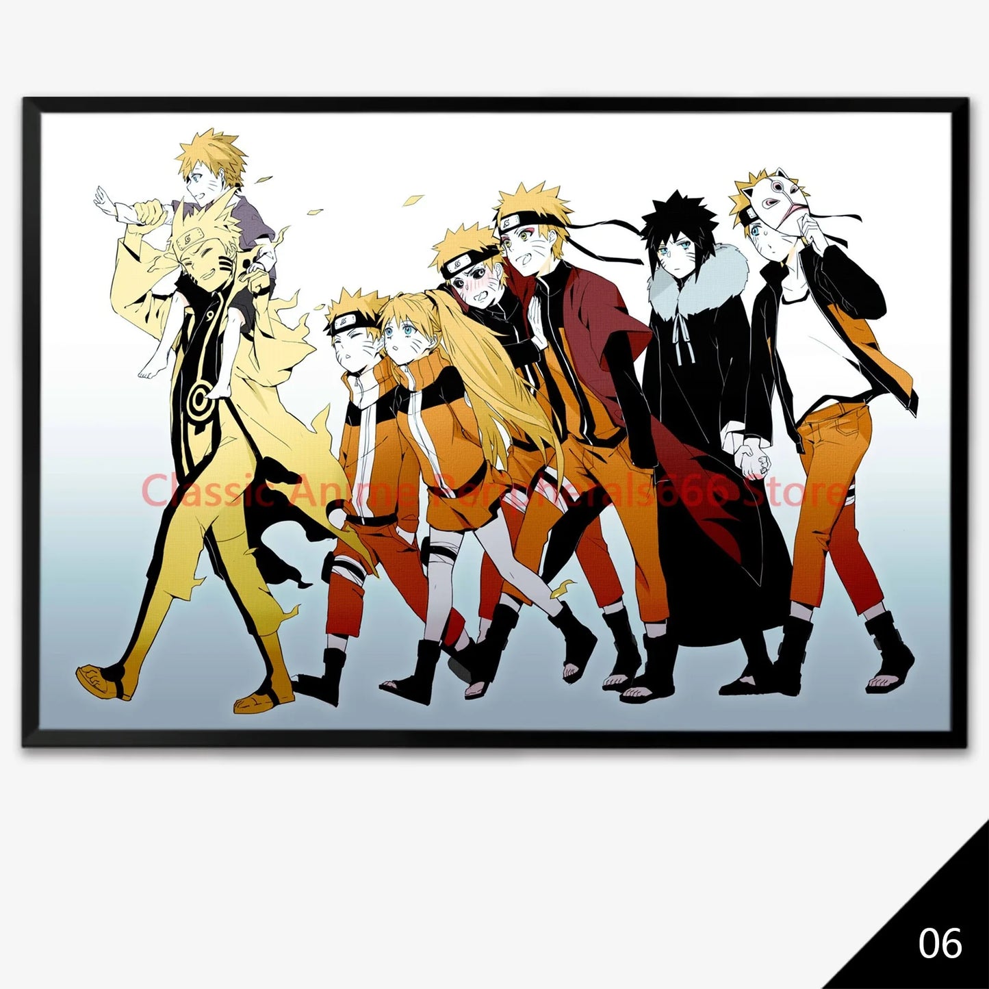 NARUTO Anime Poster - Sasuke & Team 7 Wall Art for Bedroom Decor