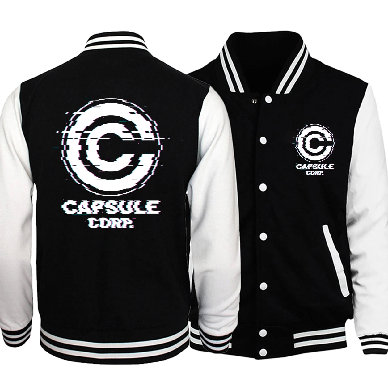 Japanese Anime Cosplay Baseball Jacket Coat College Casual Sweatshirt Jacket Male Autumn Winter Warm Fleece Oversized Jackets