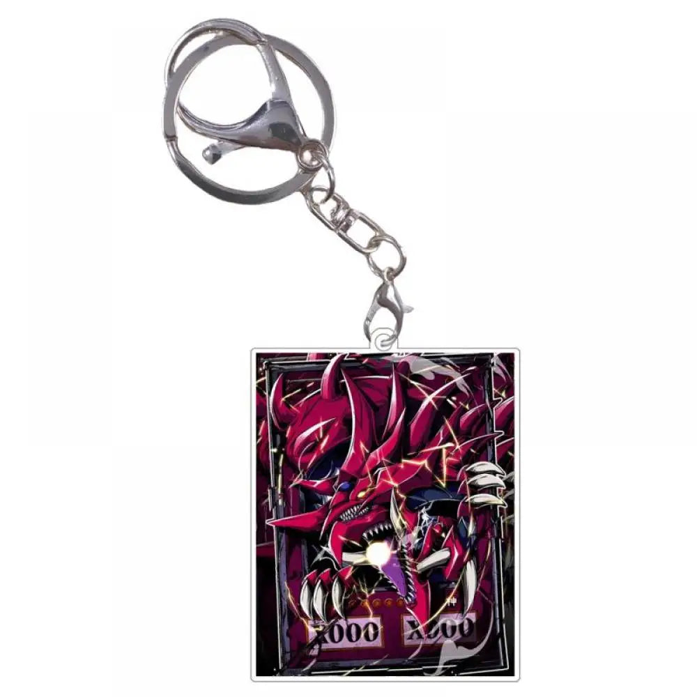 Yu Gi Oh Double Sided Acrylic Keychain Dark Magician Blue-Eyes White Dragon