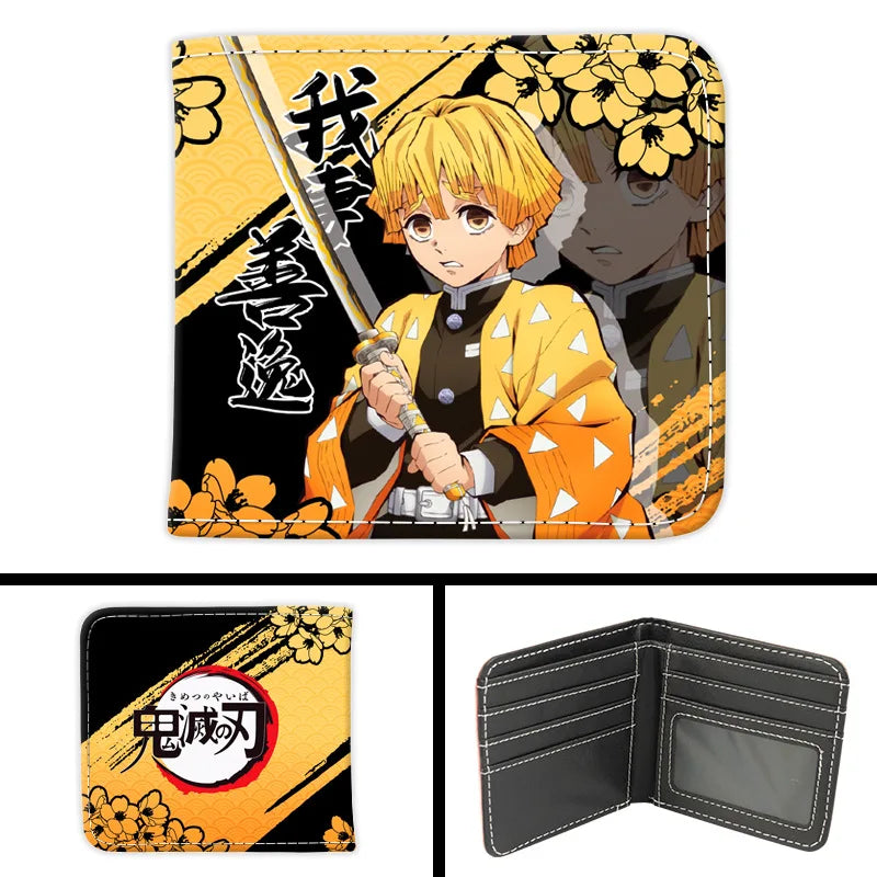 New Kimetsu No Yaiba Fashion Anime Cartoon Wallets Demon Slayer Kamado Nezuko Coin Purses Handbag Casual Card Kids Birthday Gift