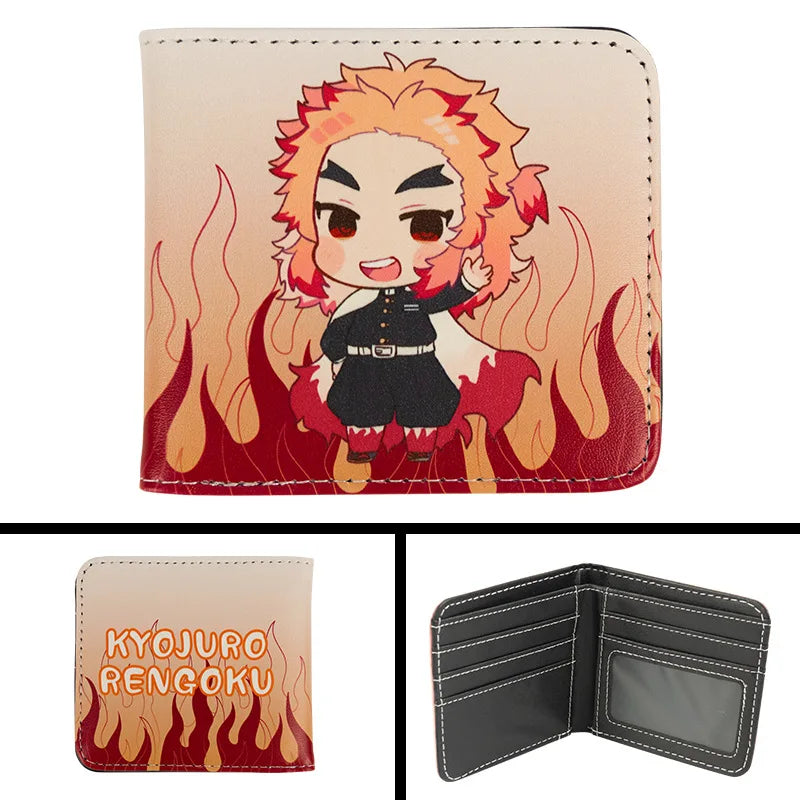 New Kimetsu No Yaiba Fashion Anime Cartoon Wallets Demon Slayer Kamado Nezuko Coin Purses Handbag Casual Card Kids Birthday Gift