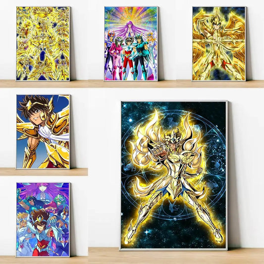 Saint Seiya Gold Saints Anime Canvas Poster  Home  Room Decor Wall Art Painting