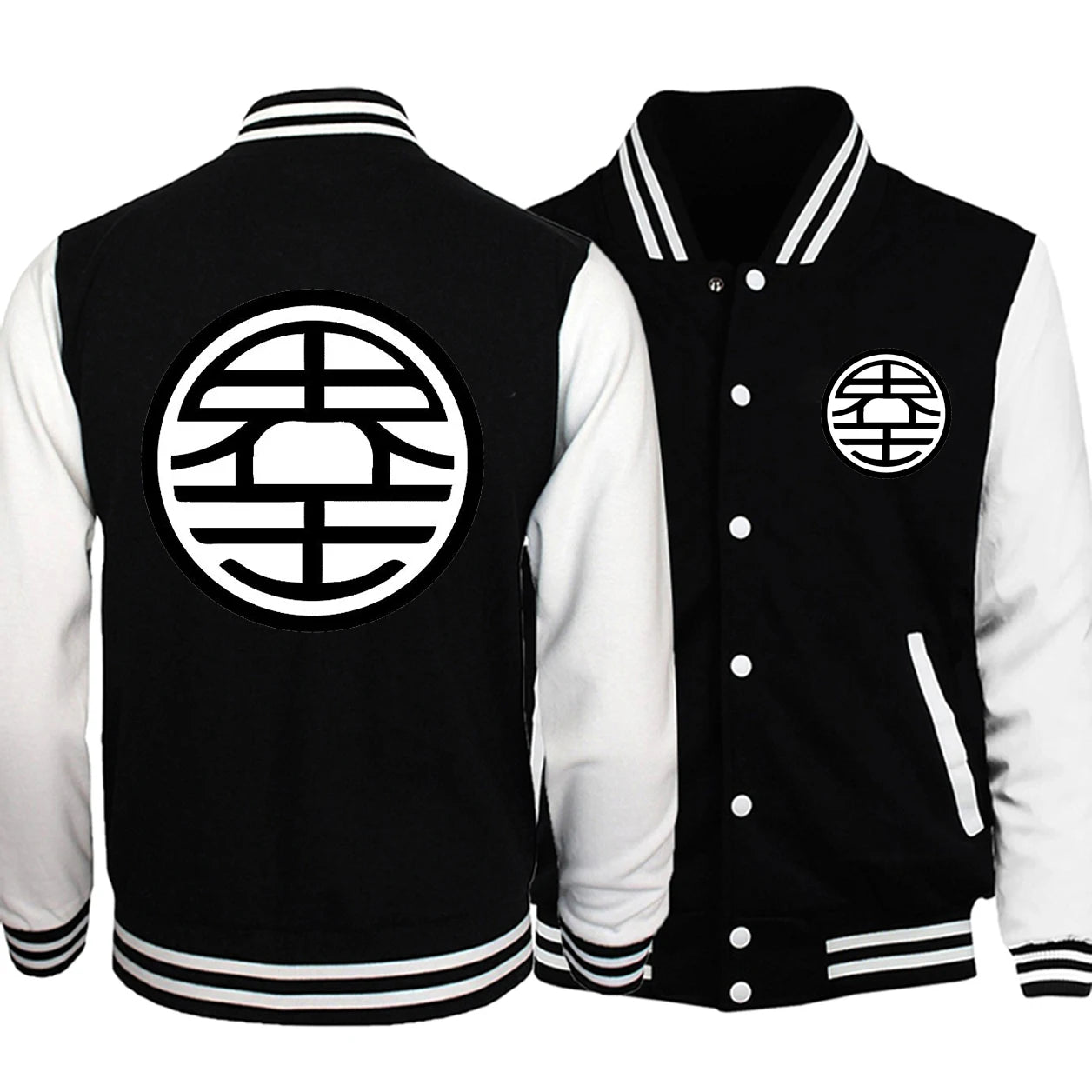 Japanese Anime Cosplay Baseball Jacket Coat College Casual Sweatshirt Jacket Male Autumn Winter Warm Fleece Oversized Jackets
