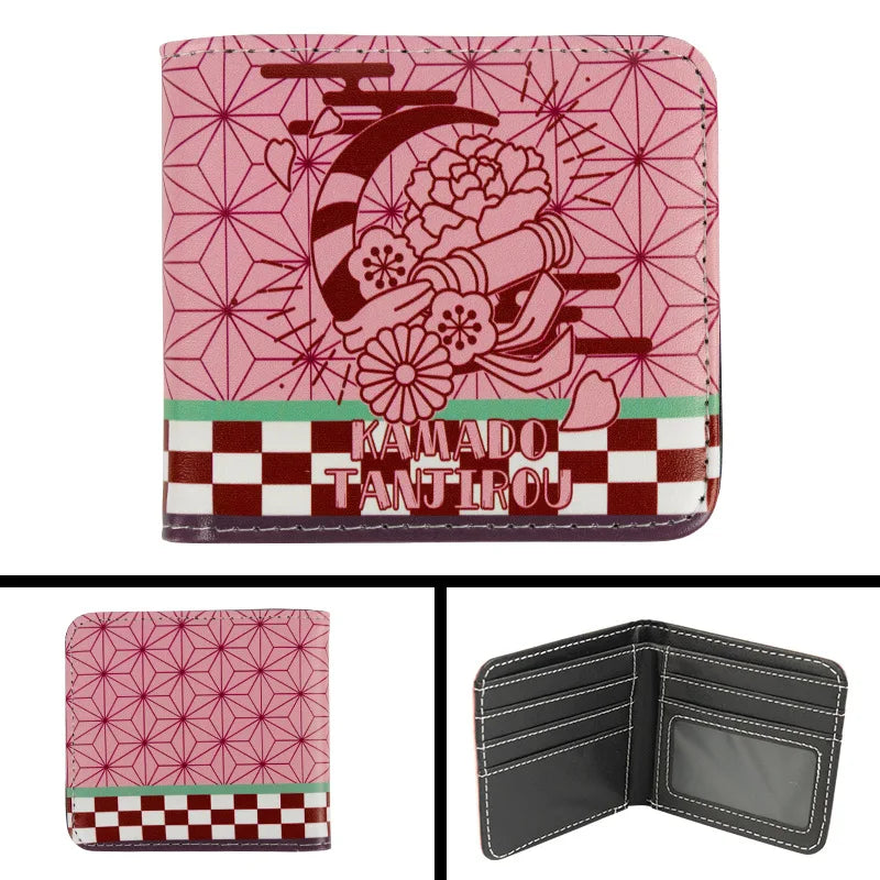 New Kimetsu No Yaiba Fashion Anime Cartoon Wallets Demon Slayer Kamado Nezuko Coin Purses Handbag Casual Card Kids Birthday Gift