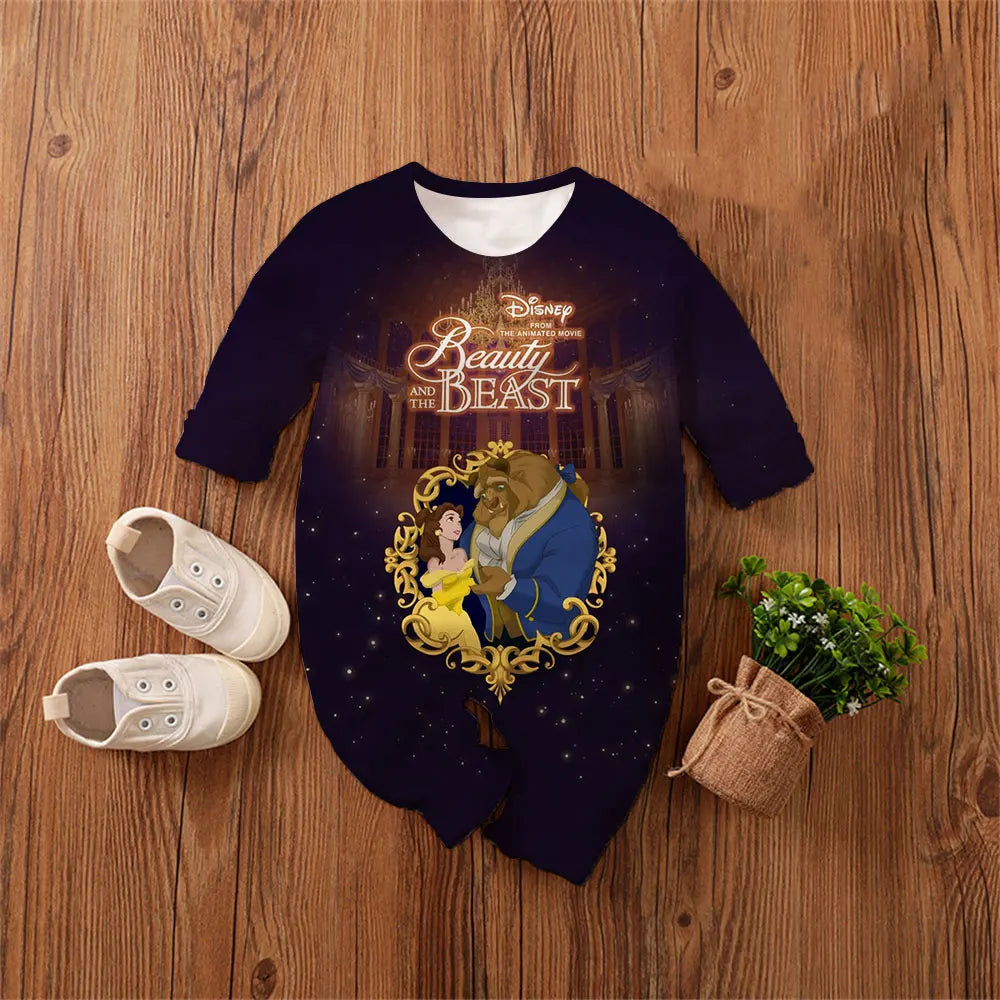 Baby Romper 0-4 Years Cotton/Poly Blend Beauty and the Beast Clothes
