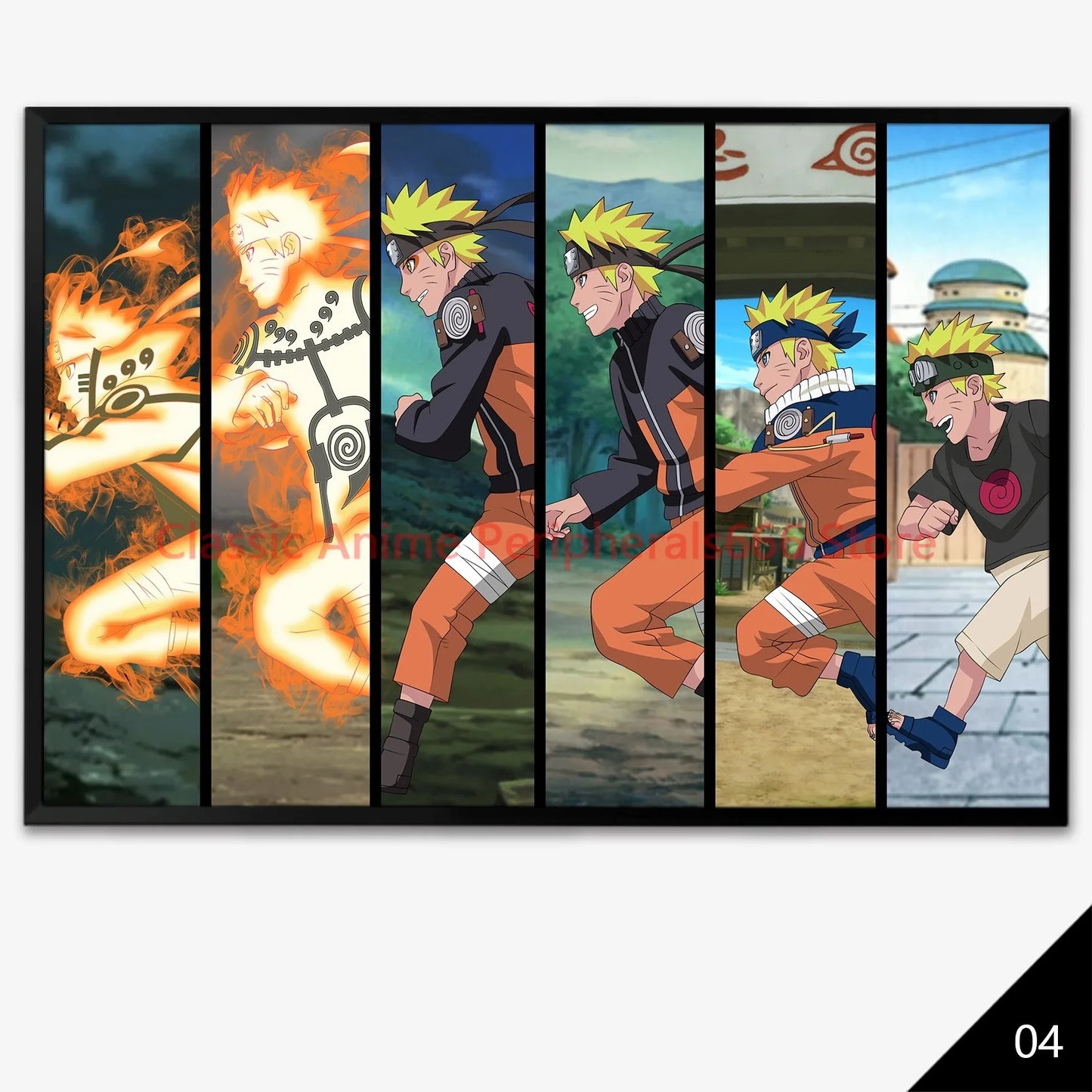 NARUTO Anime Poster - Sasuke & Team 7 Wall Art for Bedroom Decor