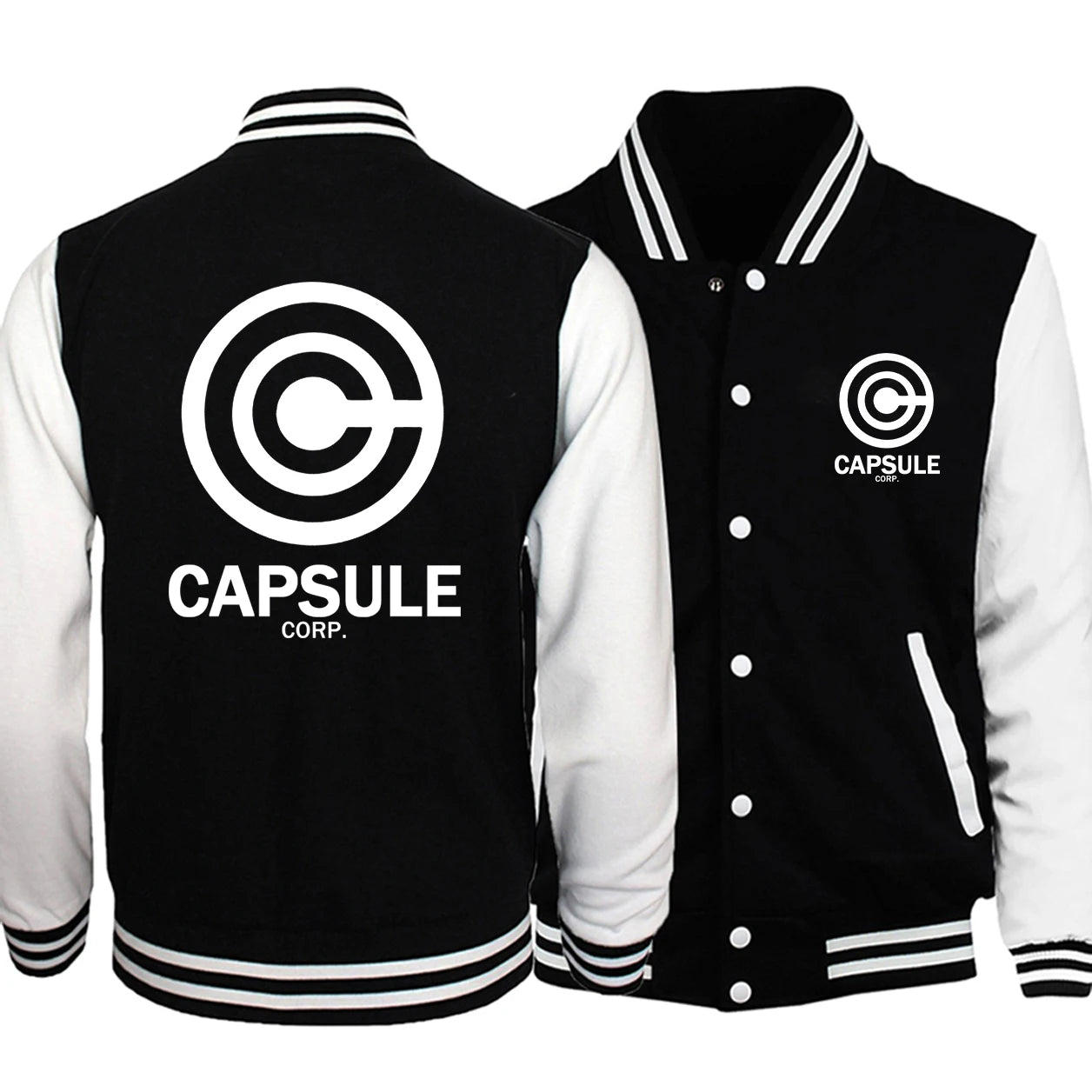Japanese Anime Cosplay Baseball Jacket Coat College Casual Sweatshirt Jacket Male Autumn Winter Warm Fleece Oversized Jackets