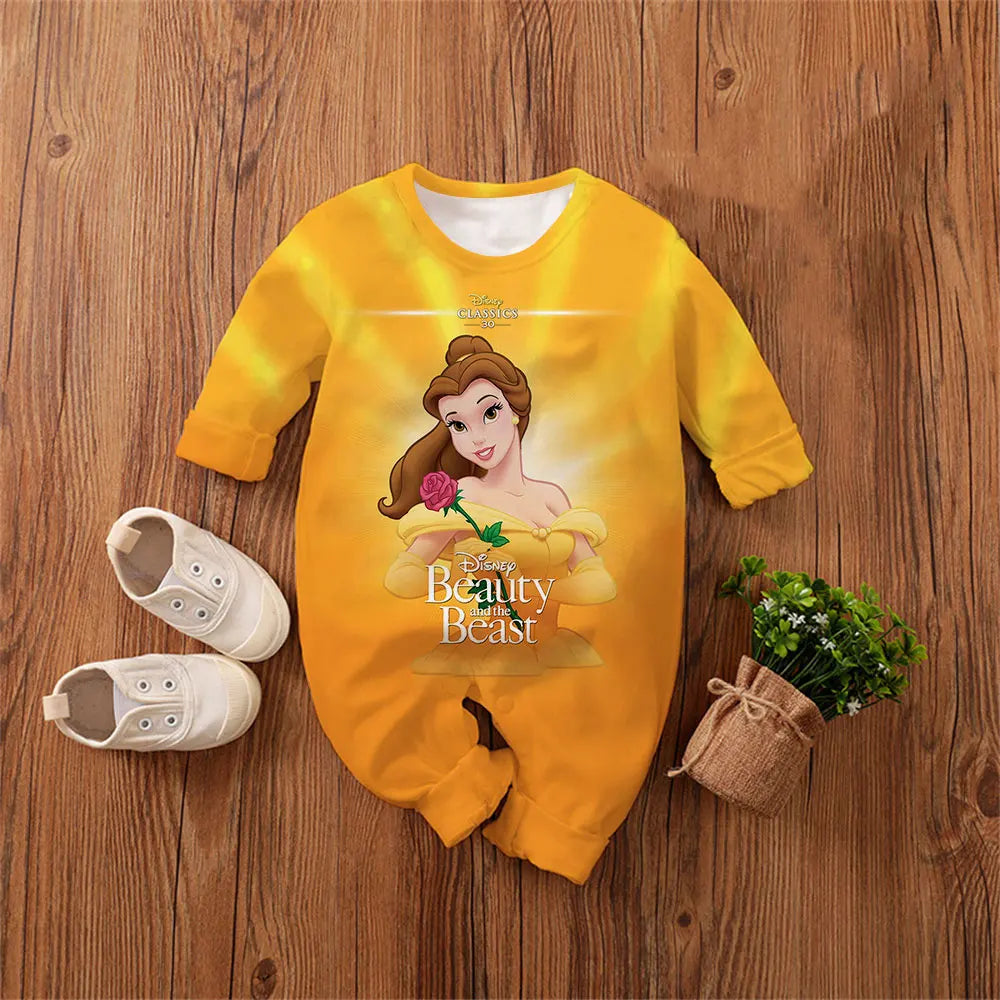 Baby Romper 0-4 Years Cotton/Poly Blend Beauty and the Beast Clothes