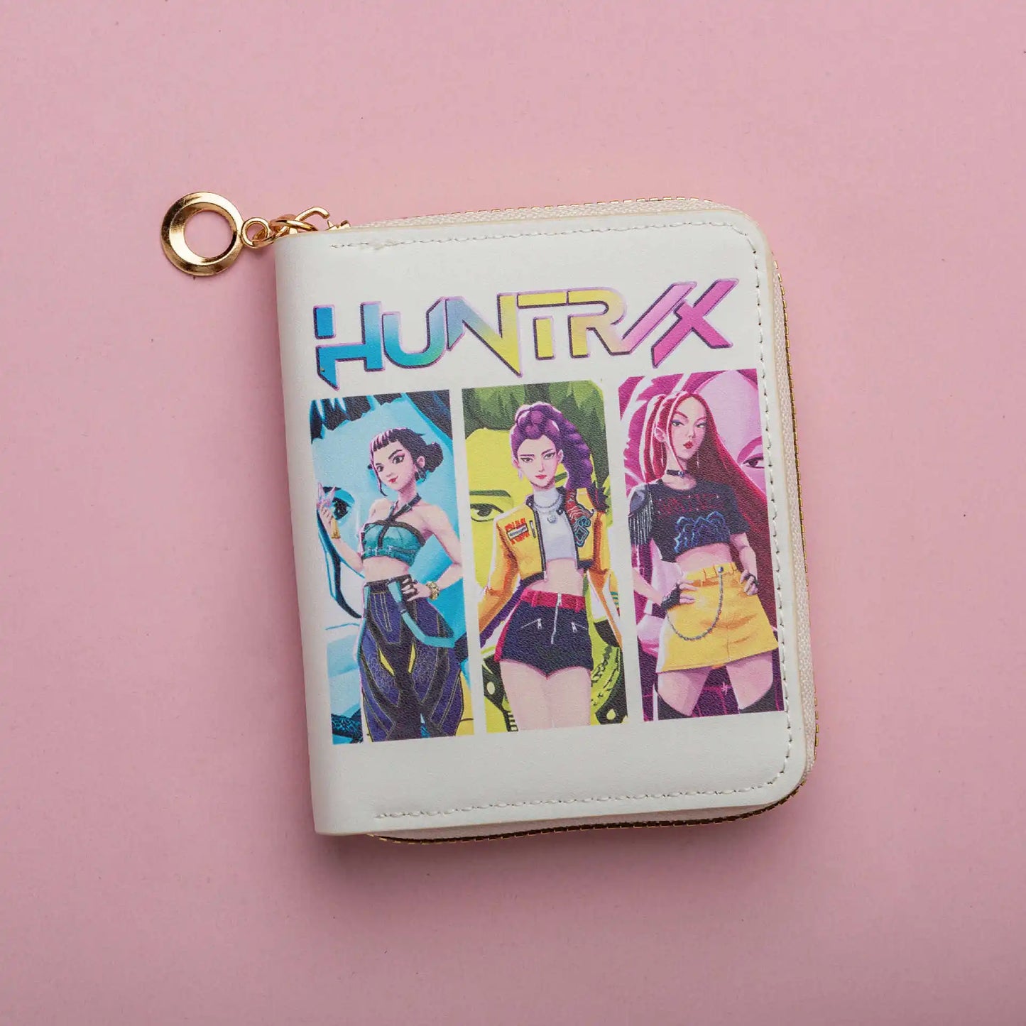 kpop Demon Hunters PU Short Women's Cartoon Wallet k-pop Coin Pack Card Pack Portable k pop HUNTRX Rumi Mira Zoey Fan Wallet ﻿