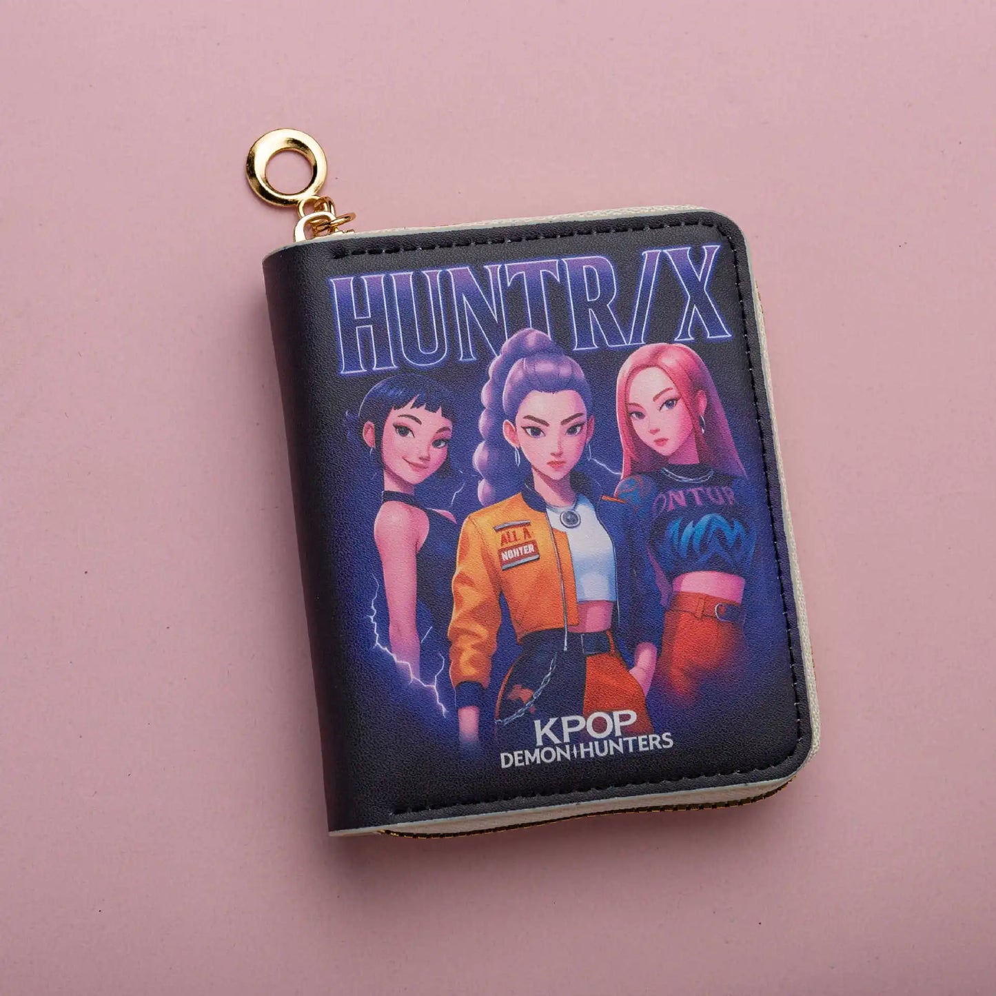 kpop Demon Hunters PU Short Women's Cartoon Wallet k-pop Coin Pack Card Pack Portable k pop HUNTRX Rumi Mira Zoey Fan Wallet ﻿