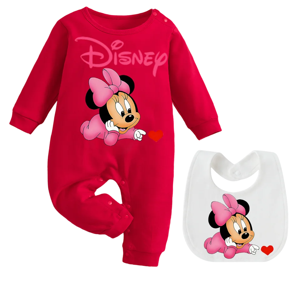 Newborns long-sleeved jumpsuits 0-9M Mickey Mouse Design