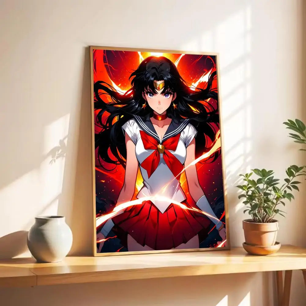 Cute S-Sailor M-Moon Poster Wall Art Print Poster Decorative Mural Home Decor Gift Unframed
