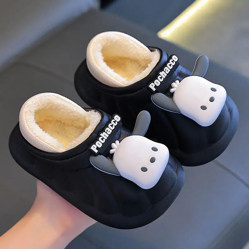 Hello Kitty Home Waterproof and Wear-resistant Cotton Slippers for Boys and Girls