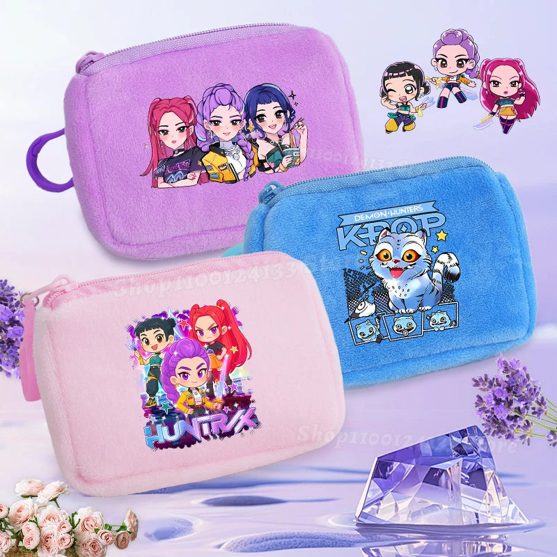 KPop Demon Hunters Kid Girl Plush Coin Purses
