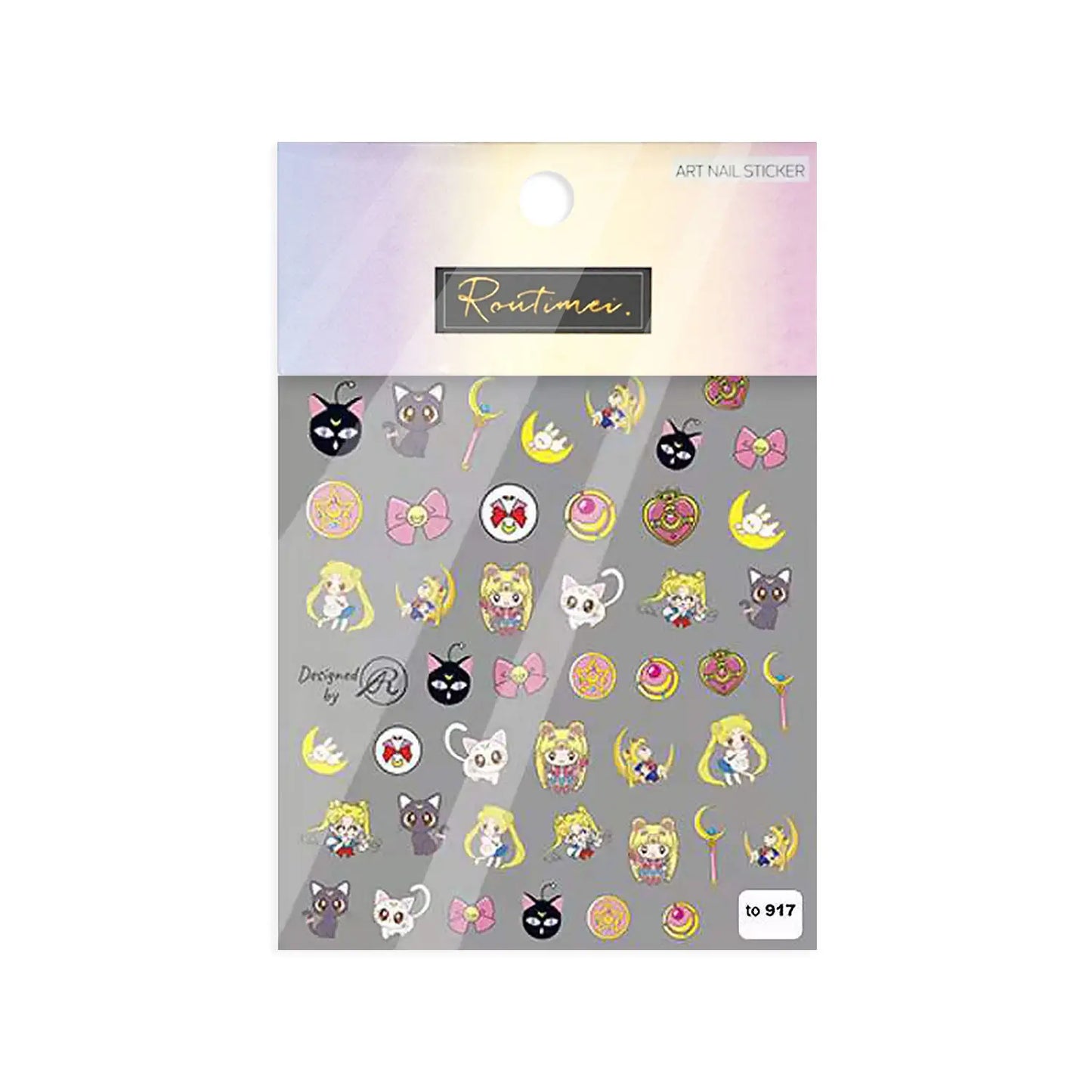 New Sailor Moon Luna Mizuno Ami Tsukino Usagi Sweet Cute Waterproof Nail Art Patch Creative Simple Cartoon Nail Decoration Gift