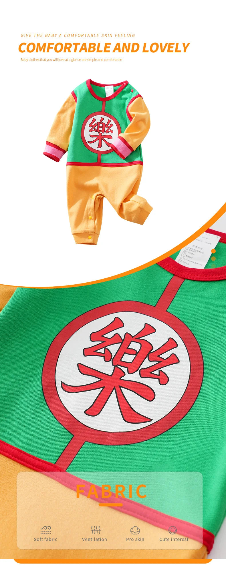 Infant Jumpsuits 0-18m Cotton Round Neck Long-Sleeved