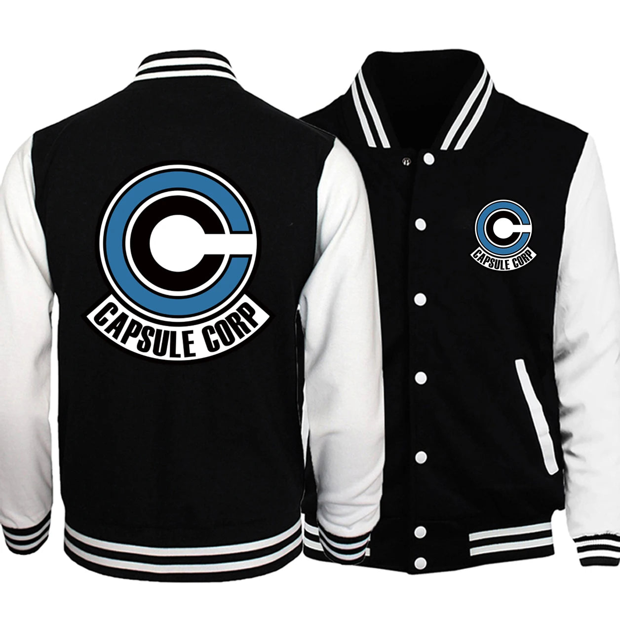 Japanese Anime Cosplay Baseball Jacket Coat College Casual Sweatshirt Jacket Male Autumn Winter Warm Fleece Oversized Jackets