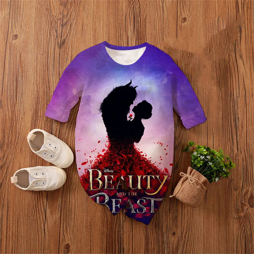 Baby Romper 0-4 Years Cotton/Poly Blend Beauty and the Beast Clothes
