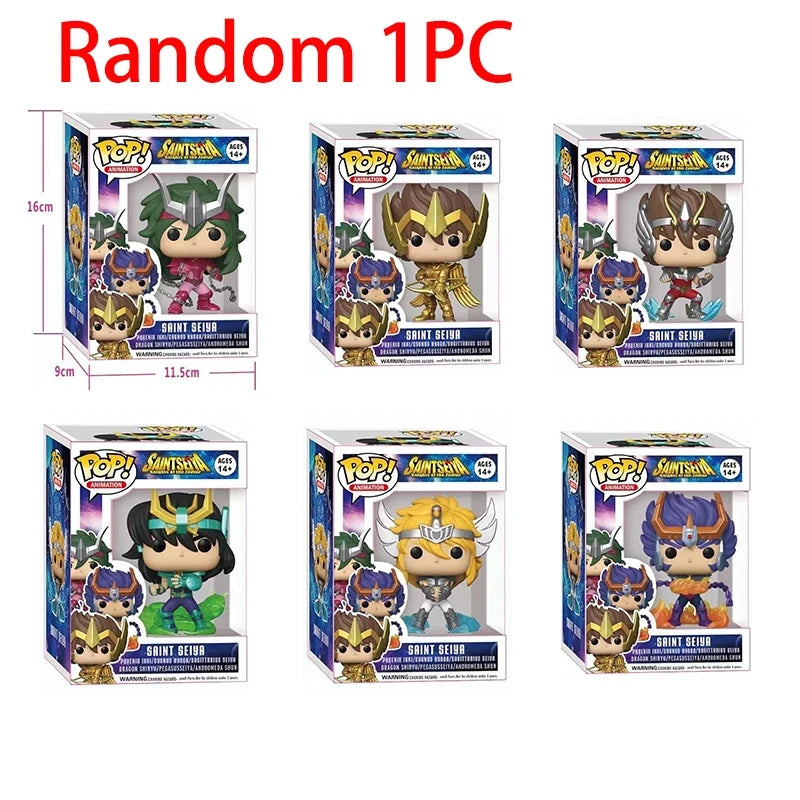 MINISO Saint Seiya Figure Phoenix Ikki Hyoga Shiryu Standing Figure Toy Arrival PVC Box