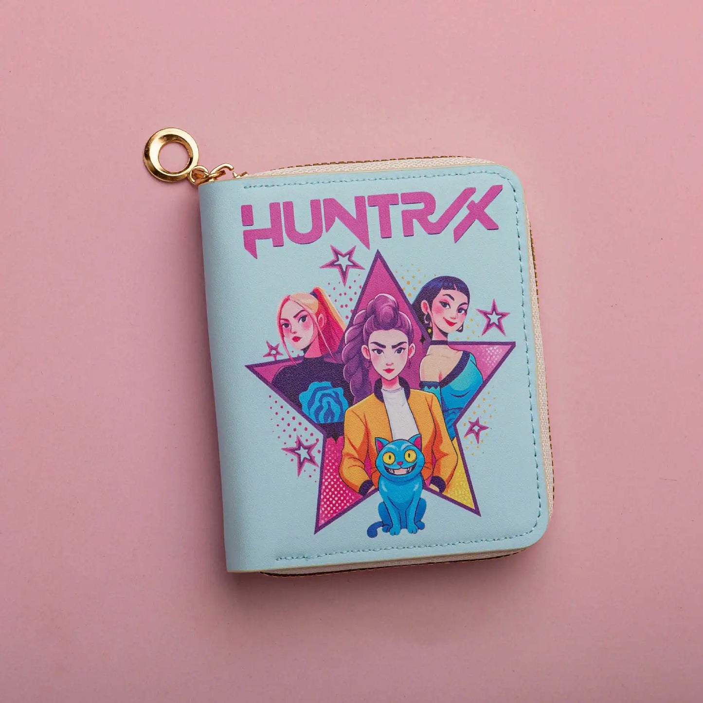 kpop Demon Hunters PU Short Women's Cartoon Wallet k-pop Coin Pack Card Pack Portable k pop HUNTRX Rumi Mira Zoey Fan Wallet ﻿