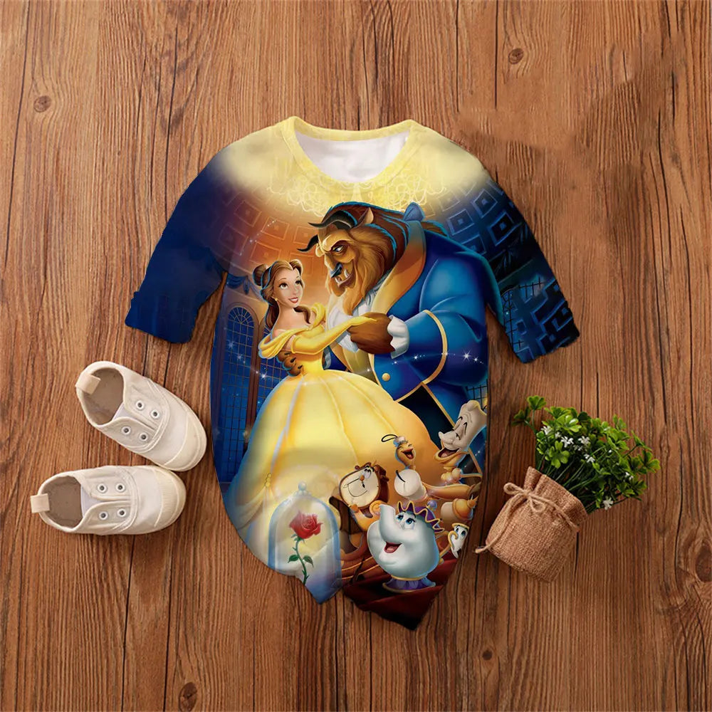Baby Romper 0-4 Years Cotton/Poly Blend Beauty and the Beast Clothes