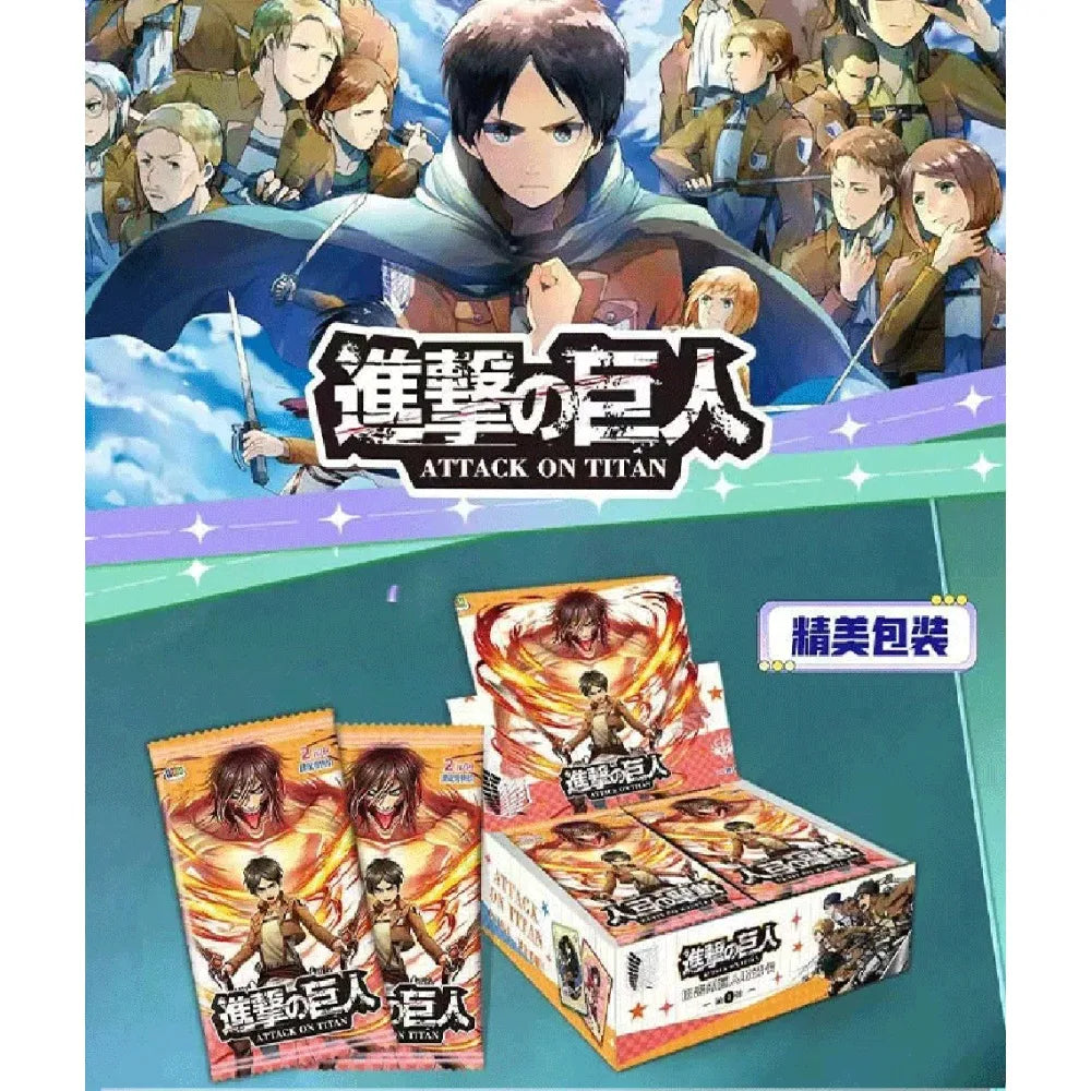 Attack on Titan Collection Cards Classic Japanese Anime Works Eren Jaeger Mikasa·Ackerman Cool Battle Roles Cards Holiday Gifts