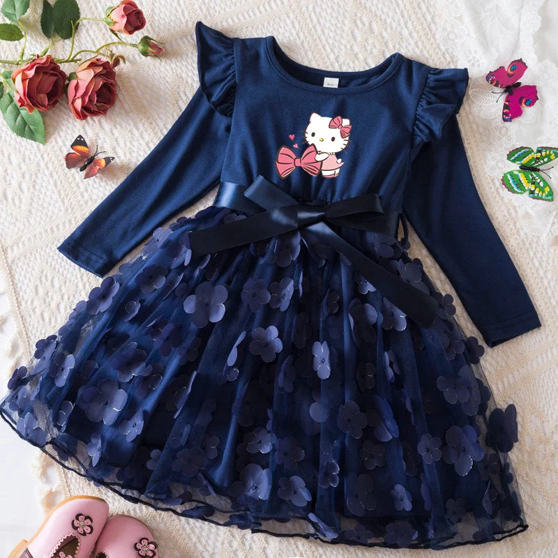Hello Kitty Girl Baby 2-6Y Long Sleeve Princess Dress