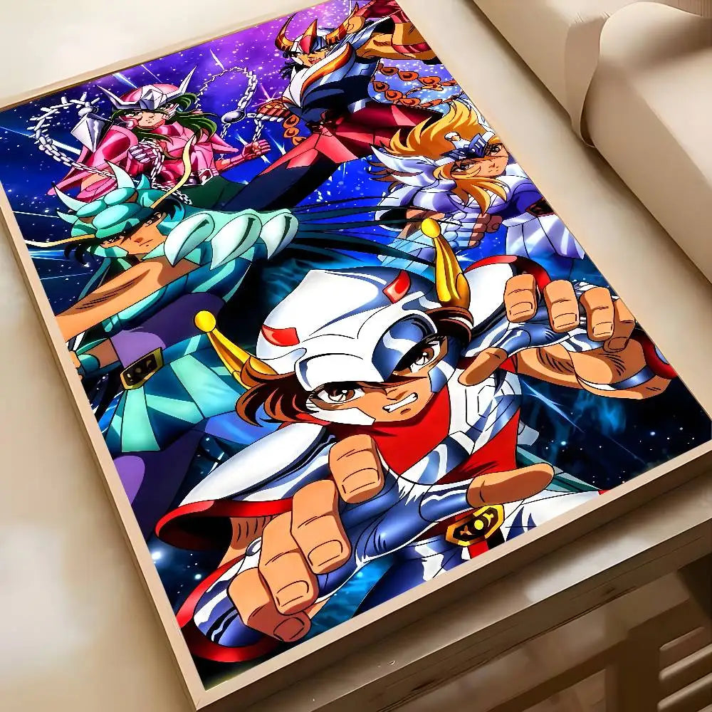 Saint Seiya Poster High-definition art sticker Self adhesive waterproof home decoration