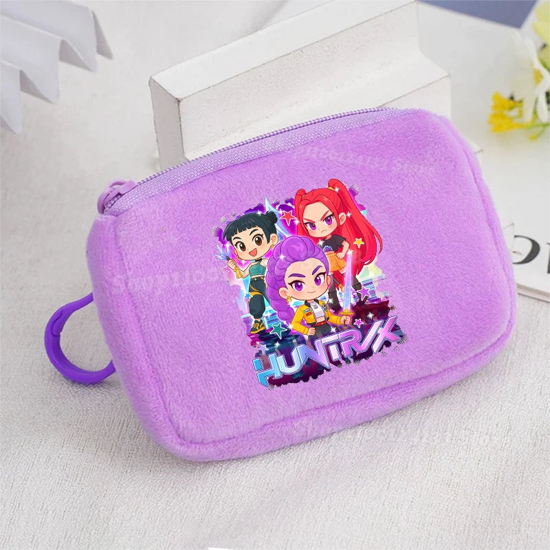 KPop Demon Hunters Kid Girl Plush Coin Purses
