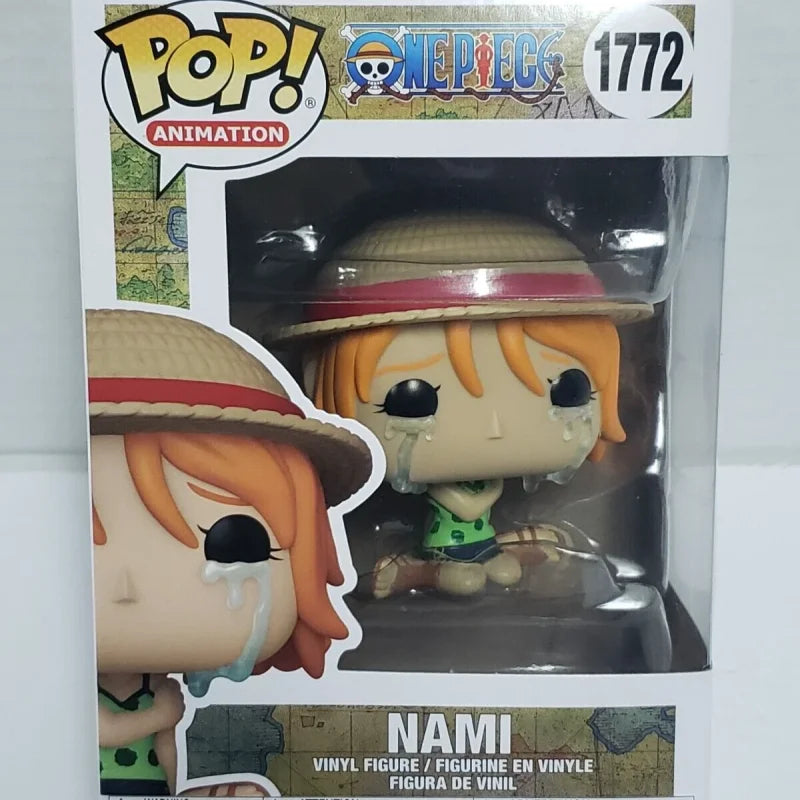 Luffy One Piece Funko Pop Zoro Nami Figurine Collectible Model Ornament Usopp Vinyl Handmade Gifts Desktop Decoration Toys