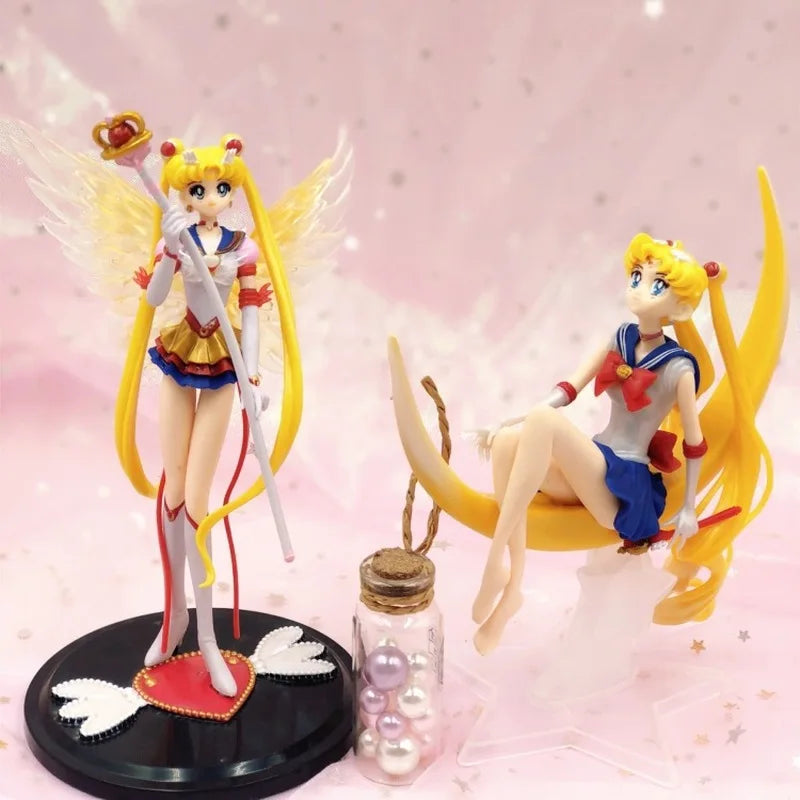 Wholesale Sailor Moon Anime Figurines - Tsukino Usagi (Sailor Moon) Collectible Models & Cake Topper Decorations Anime Model