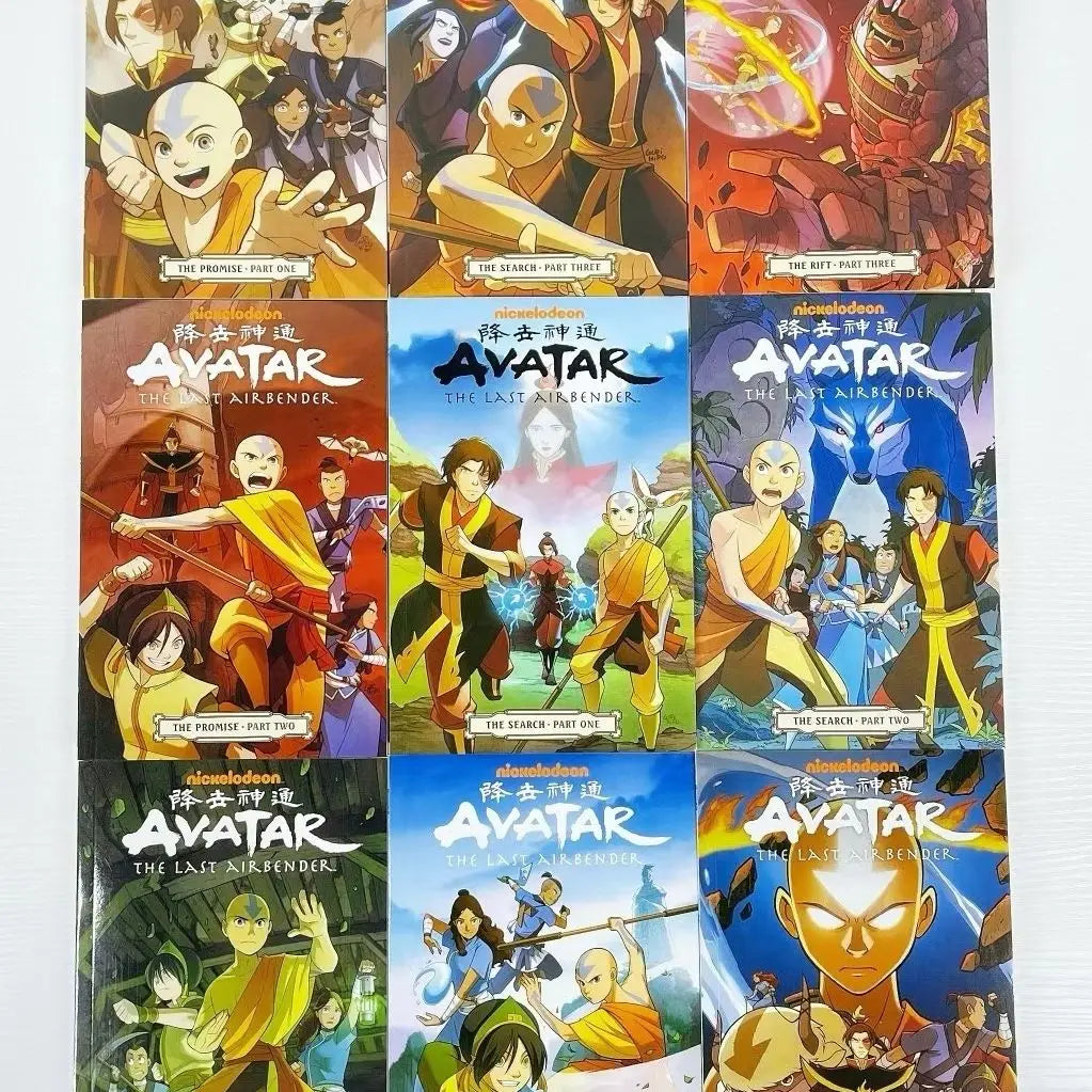 Avatar:The Last Airbender Season 1 Nine books + Season 2 Nine books English book American comics Action comedy fantasy story