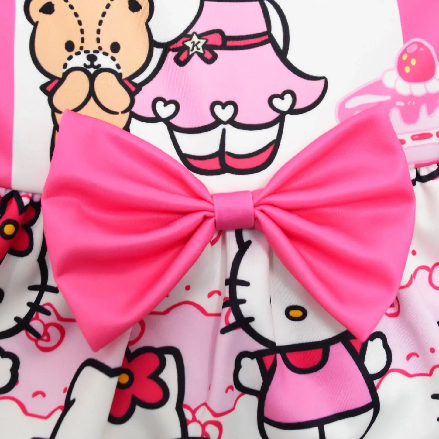 Hello Kitty Short-Sleeved Pleated Dress for Girls