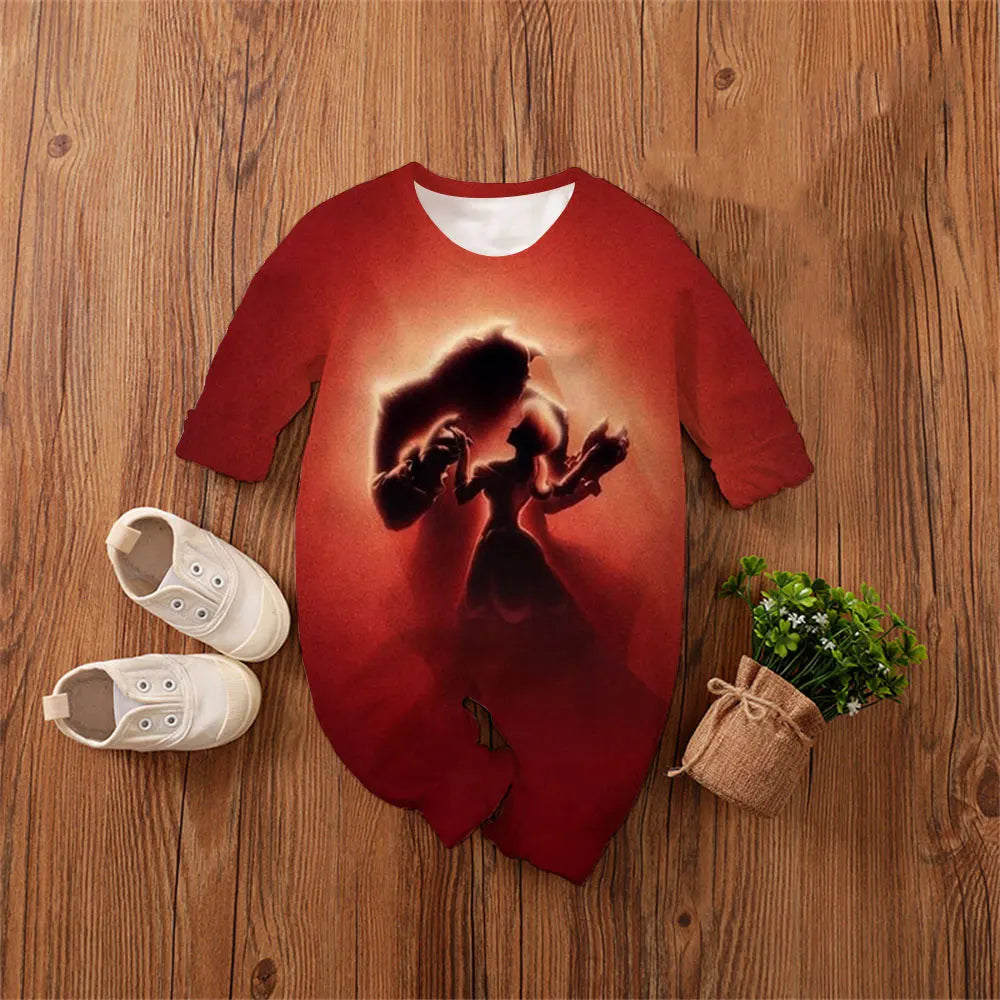 Baby Romper 0-4 Years Cotton/Poly Blend Beauty and the Beast Clothes