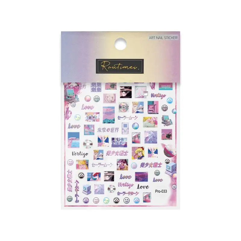 New Sailor Moon Luna Mizuno Ami Tsukino Usagi Sweet Cute Waterproof Nail Art Patch Creative Simple Cartoon Nail Decoration Gift
