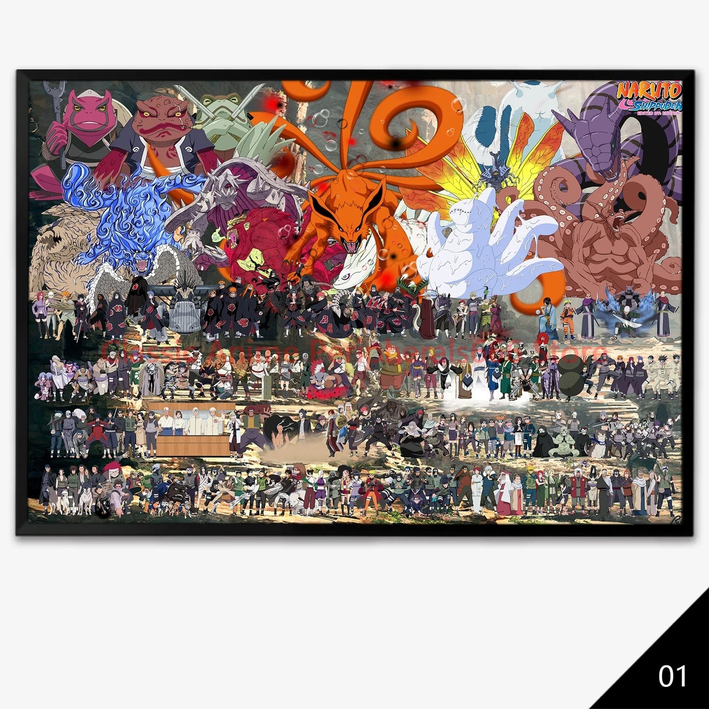 NARUTO Anime Poster - Sasuke & Team 7 Wall Art for Bedroom Decor