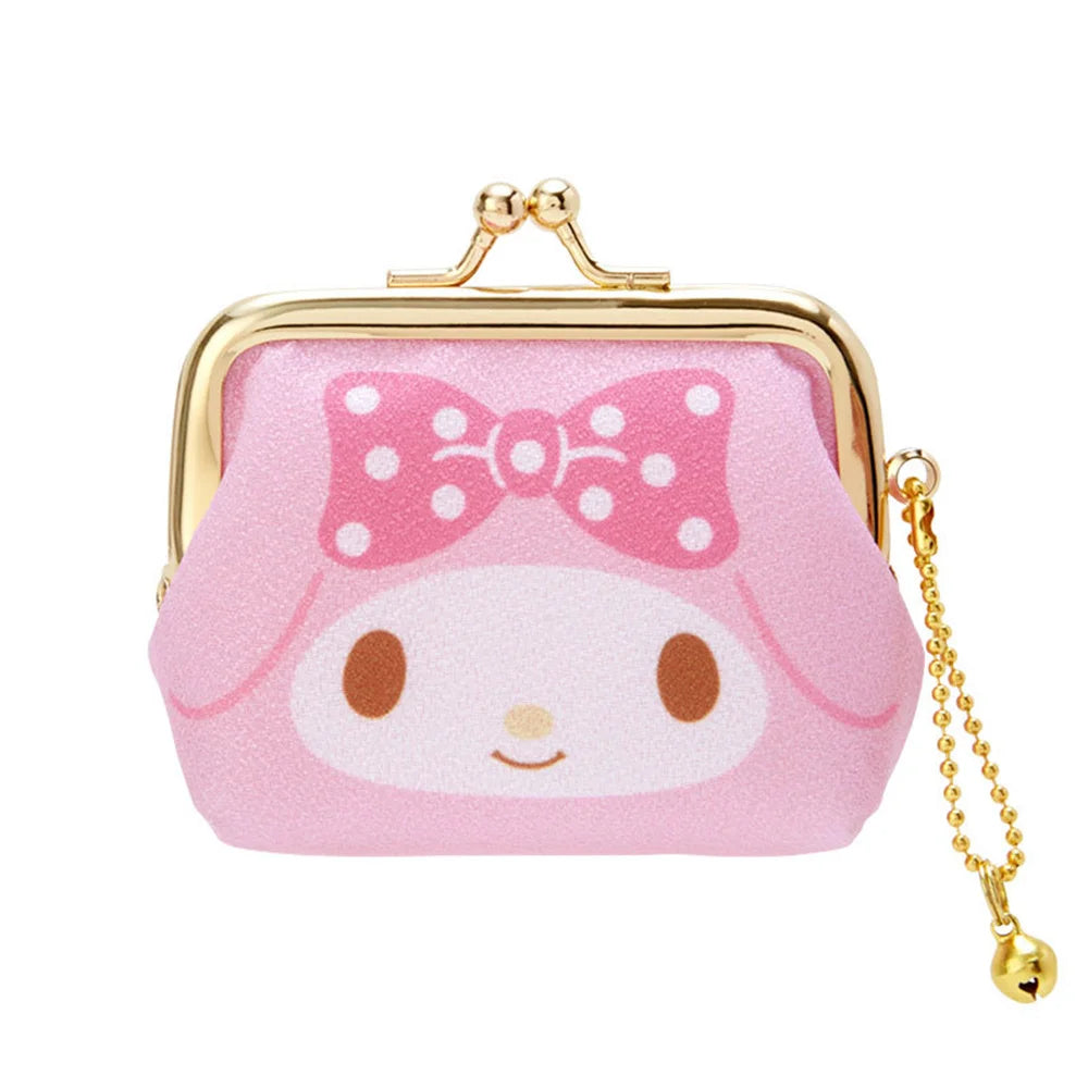Hello Kitty Mini Zero Wallet Kawaii Kuromi Cinnamoroll My Melody Keyring Multifunctional Card Bag