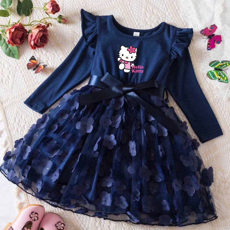 Hello Kitty Girl Baby 2-6Y Long Sleeve Princess Dress