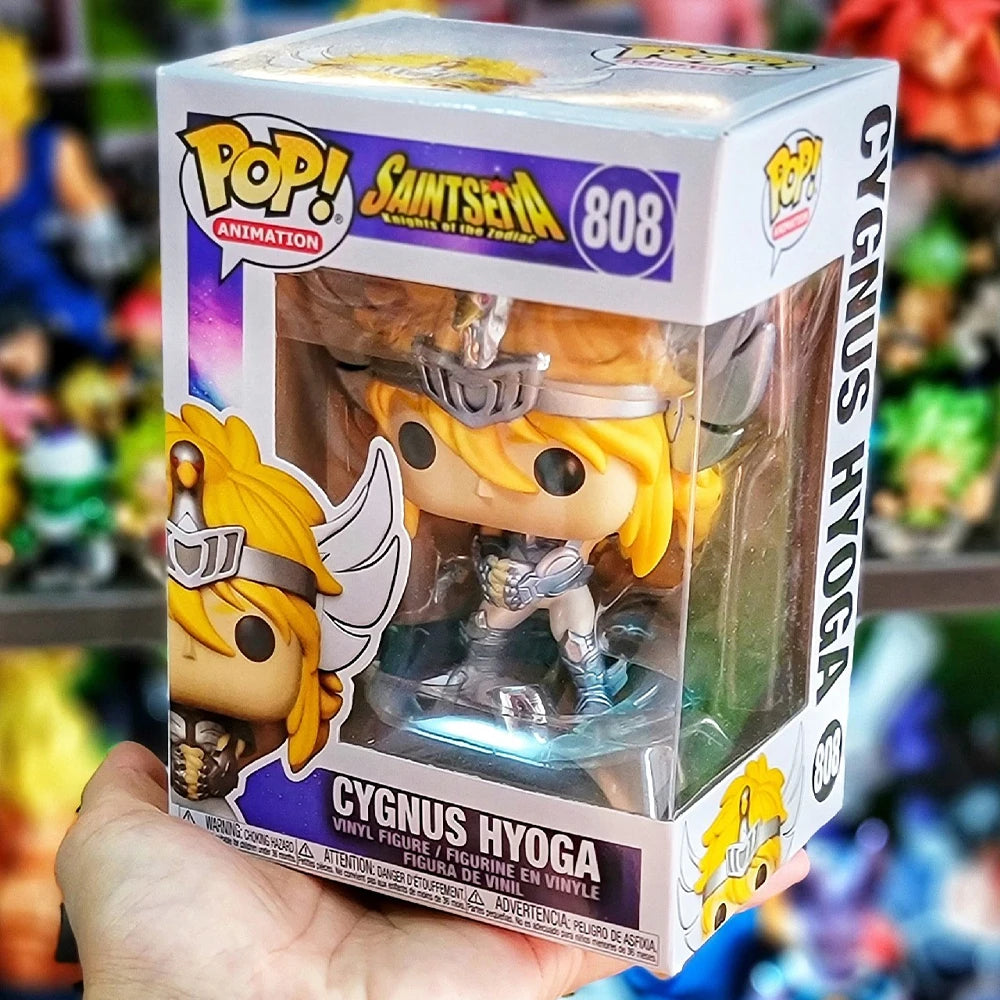 Funko Pop Saint Seiya Action Figure Cygnus Hyoga #808 Dragon Shiryu #807 Andromeda Shun #809 Phoenix Ikki #810 Vinyl Dolls Toys