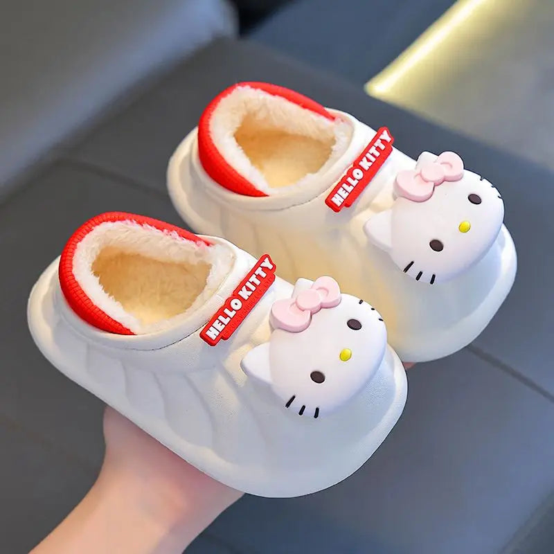 Hello Kitty Home Waterproof and Wear-resistant Cotton Slippers for Boys and Girls