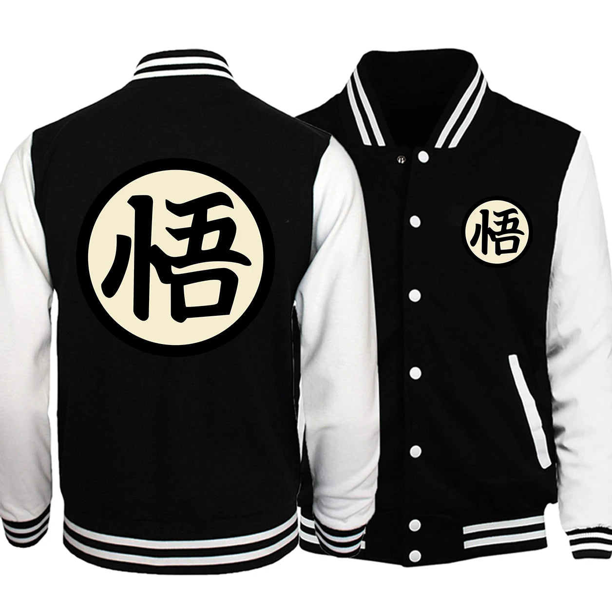 Japanese Anime Cosplay Baseball Jacket Coat College Casual Sweatshirt Jacket Male Autumn Winter Warm Fleece Oversized Jackets