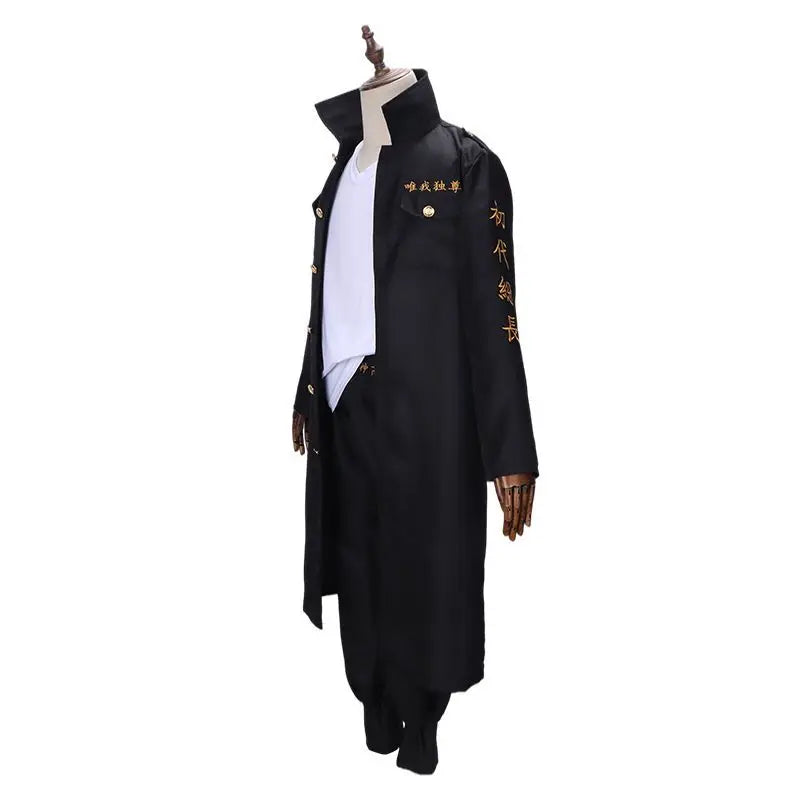Anime Sano Manjiro Cosplay Costume Tokyo Revengers Manji Gang Mikey Ken Embroidery Jacket Cloak Uniform For Halloween Party